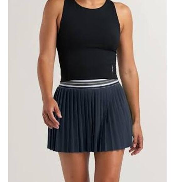 Beyond Yoga Pants - Beyond Yoga If You Pleats Mini Tennis Skort Navy Blue Women's Size XL NWT
